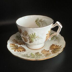 Aynsley Fall Oak Leaf Bone China Tea Cup & Saucer